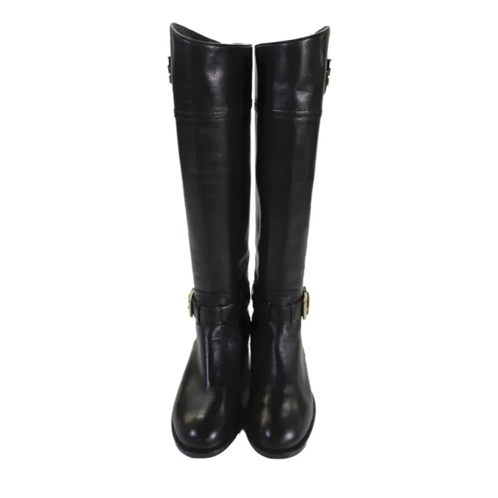 Tory Burch Womens Leather Knee High Riding Boots Black Size 6 Medium